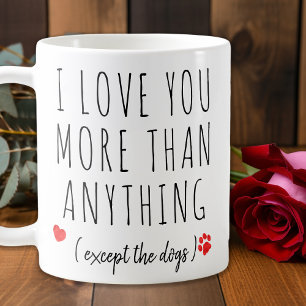 Ich liebe dich Hund Valentinstag Kaffeetasse