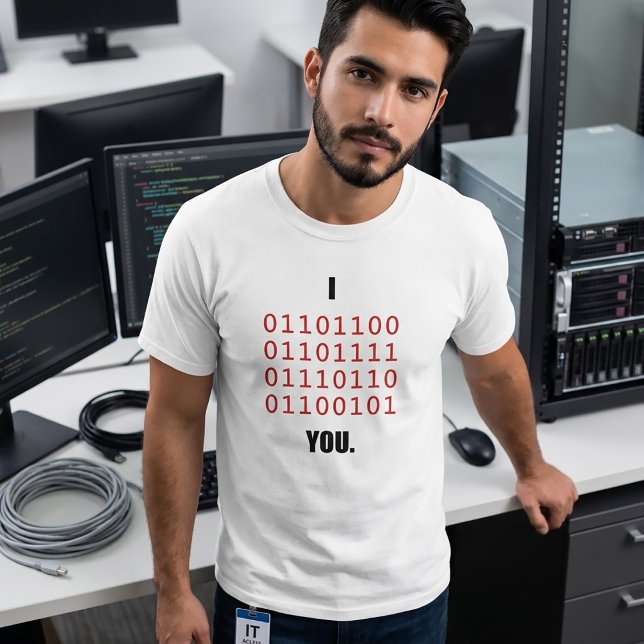 Ich liebe dich im Binärcode Programmierer Full Sta T-Shirt (Von Creator hochgeladen)