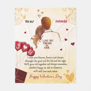 Ich Liebe dich immer und immer, glücklicher Valent Fleecedecke