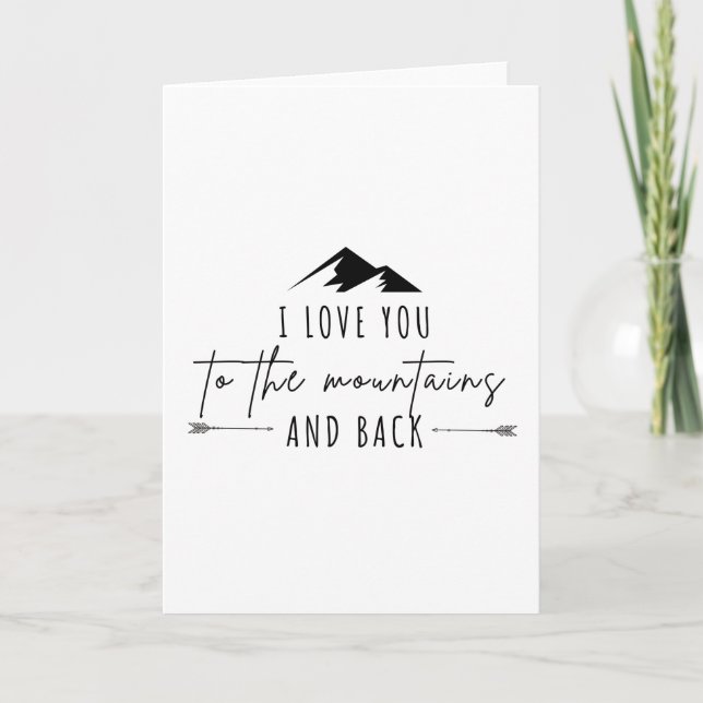 Ich Liebe dich in die Berge und zurück Karte (Vorderseite)