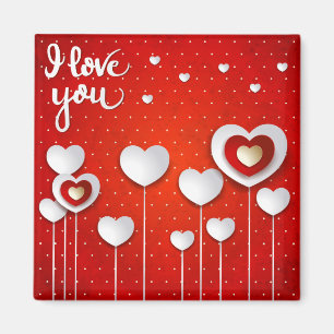 Ich Liebe dich in Rot Magnet