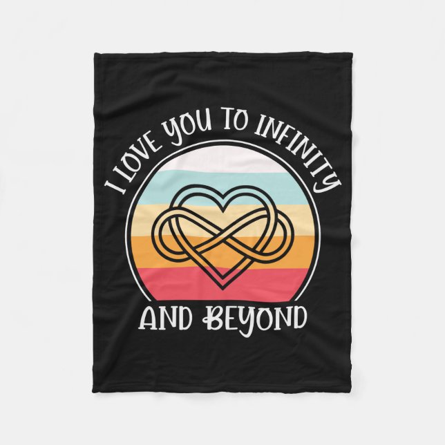 Ich Liebe dich in Unendlichkeit und darüber hinaus Fleecedecke (Vorderseite)