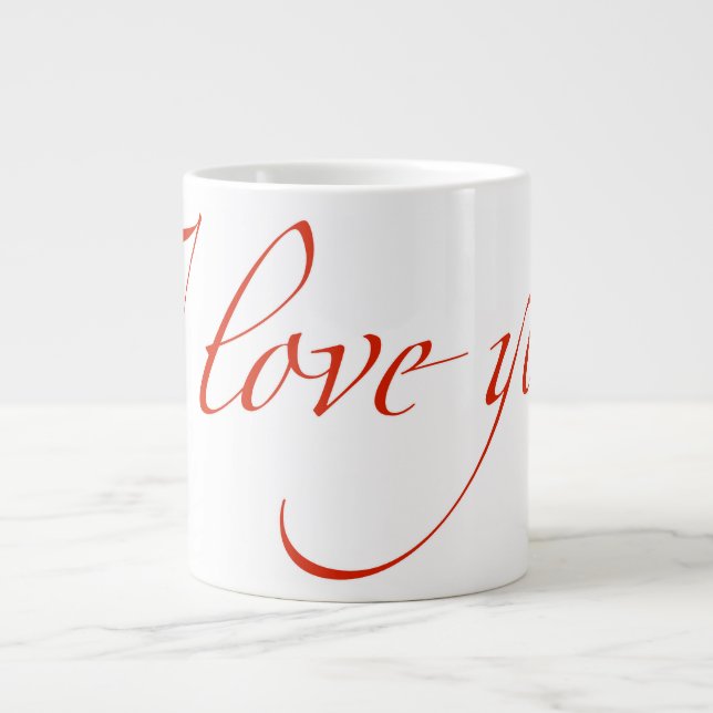 Ich Liebe dich Jumbo-Tasse (Vorderseite)