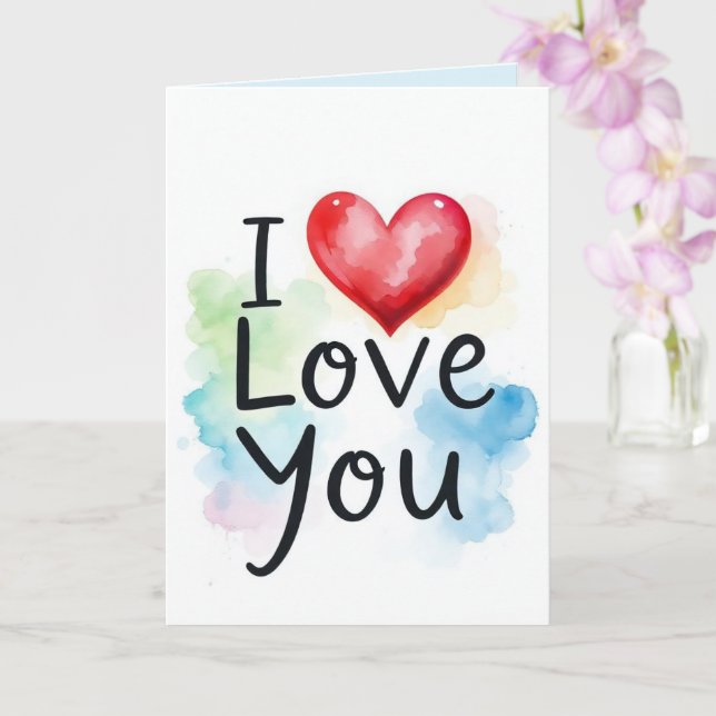 Ich liebe dich Karte (Orchidee)