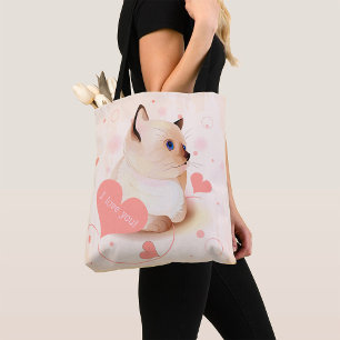 Ich liebe dich Katze Tasche