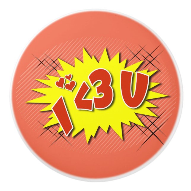 Ich Liebe dich Keramikknauf (Vorderseite)