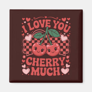 Ich liebe dich Kirsche viel Groovy Süße Frucht Val Magnet