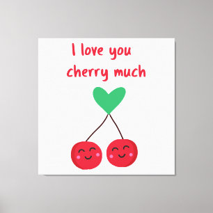 Ich liebe dich Kirsche viel Valentinstag Leinwanddruck
