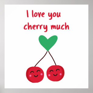 Ich liebe dich Kirsche viel Valentinstag Poster