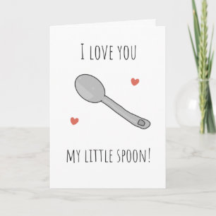 Ich liebe dich kleiner Löffel Valentinstagskarte Karte