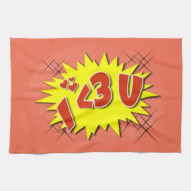 Ich Liebe dich Küchentuch (Horizontal)