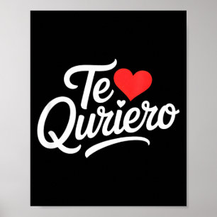 Ich liebe dich lustiger Spruch Herz Liebe spanisch Poster