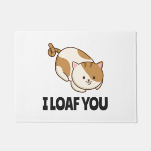 Ich liebe dich lustiges Katzenliebhaber-Geschenk M Fußmatte