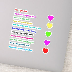 Ich liebe Dich Mama Aufkleber (Grußgeschenk)