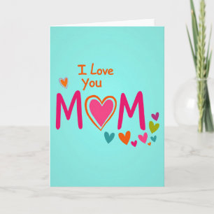 Ich liebe dich Mama beste Geschenkkarte Karte