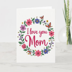 Ich liebe dich Mama Blumenkarte Karte