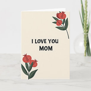 Ich liebe Dich Mama Botanische Karte