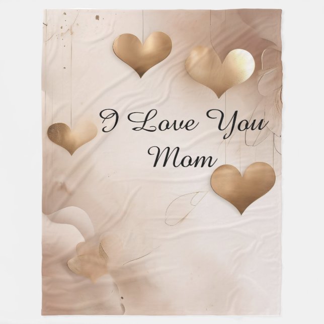 Ich liebe dich Mama Fleecedecke (Vorderseite)