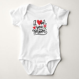 Ich liebe dich, Mama, herzliches Kinderdesign Baby Strampler