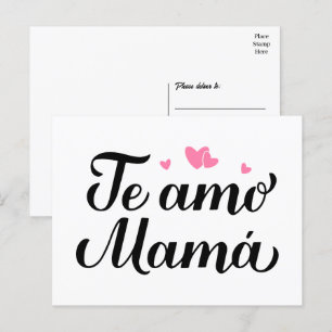 Ich liebe Dich Mama  Ich liebe Dich Mutter Spanisc Postkarte