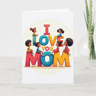 Ich liebe dich Mama Lustige Kinderkarte Karte