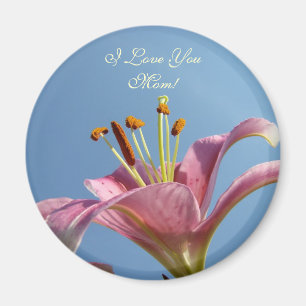 Ich liebe dich, Mama! Magnet Rosa Calla-Lilien-Blu