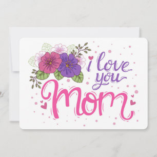 Ich liebe dich Mama Muttertag Grußkarte Feiertagskarte