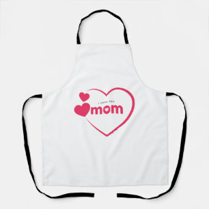 Ich liebe dich Mama, Muttertagsgeschenk, Für Mama Schürze