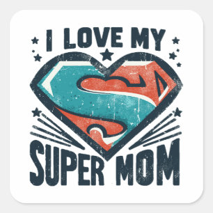 Ich liebe dich Mama Quadratischer Aufkleber