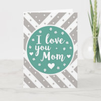 Ich liebe dich, Mama, Teal-Emblem-Karte