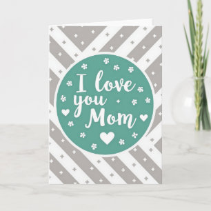 Ich liebe dich, Mama, Teal-Emblem-Karte Karte