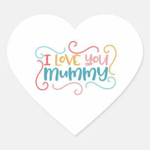 Ich liebe dich Mami Wunderbares Geschenk für Mama Herz-Aufkleber