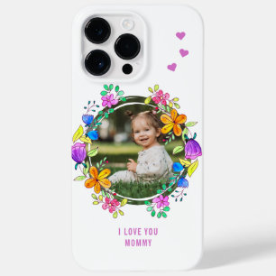 ICH LIEBE DICH MAMMY Foto Farbige Florale Moderne Case-Mate iPhone 14 Pro Max Hülle