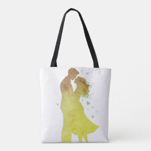 Ich liebe dich Mann und Frau auf einer Tragetasche Tasche