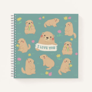 Ich Liebe dich, Marmots Illustration Notizbuch