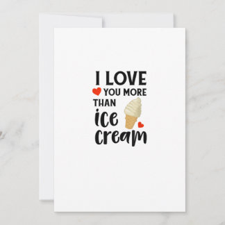 Ich liebe dich mehr als Eiscreme Süße Liebeszitate Feiertagskarte