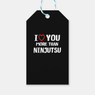 Ich liebe dich mehr als Ninjutsu Lustiges Geschenk Geschenkanhänger