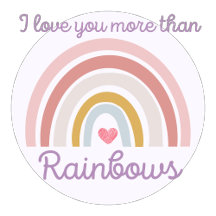 Ich liebe dich mehr als Regenbögen Süßes Zitat Tex