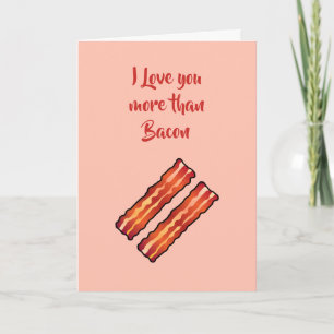 Ich liebe dich mehr als Speck Karte in Koralle