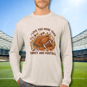 Ich liebe dich mehr als Truthahn zum Erntedankfest Tri-Blend Shirt