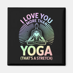 Ich liebe dich mehr als Yoga - Yoga Liebhaber _1 Magnet