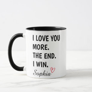 Ich liebe dich mehr Das Ende Ich gewinne Personali Tasse