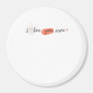 Ich liebe dich mehr Einfache romantische Quote Magnet