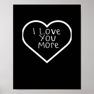 Ich liebe dich mehr künstlerisches Design  Poster