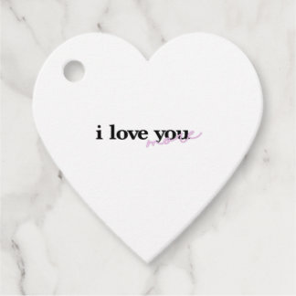 Ich liebe dich mehr Mixed Fonts Typografie-Design  Geschenkanhänger