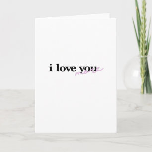 Ich liebe dich mehr Mixed Fonts Typografie-Design  Karte