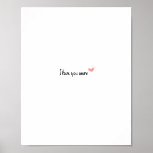 Ich liebe dich mehr zeitloser klassischer Stil Poster
