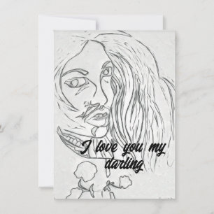 Ich liebe dich mein Schatz, Romantikkarte Feiertagskarte