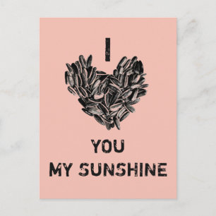 "Ich liebe dich mein Sonnenschein" Lustig süß cool Postkarte