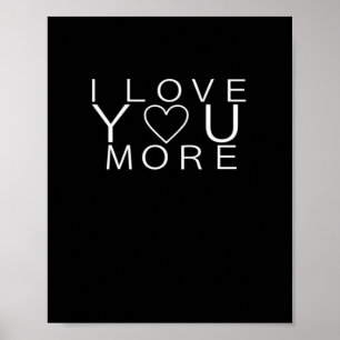 Ich liebe dich, minimales Design Poster